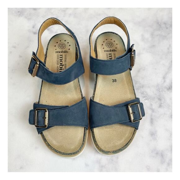 Mobils by Mephisto Tarina Navy Nubuck Comfort Sandals - Picture 4 of 12